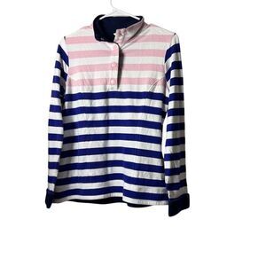 Crown‎ & Ivy Women's Striped Rugby Shirt Multicolor Size S Long Sleeve